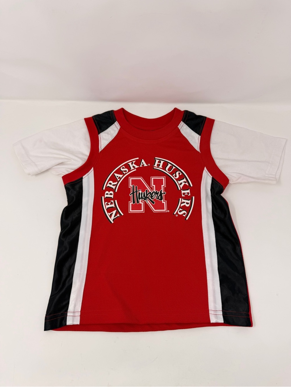 Youth Nebraska Huskers Red Team Graphic Jersey T-Shirt; Size 4/5